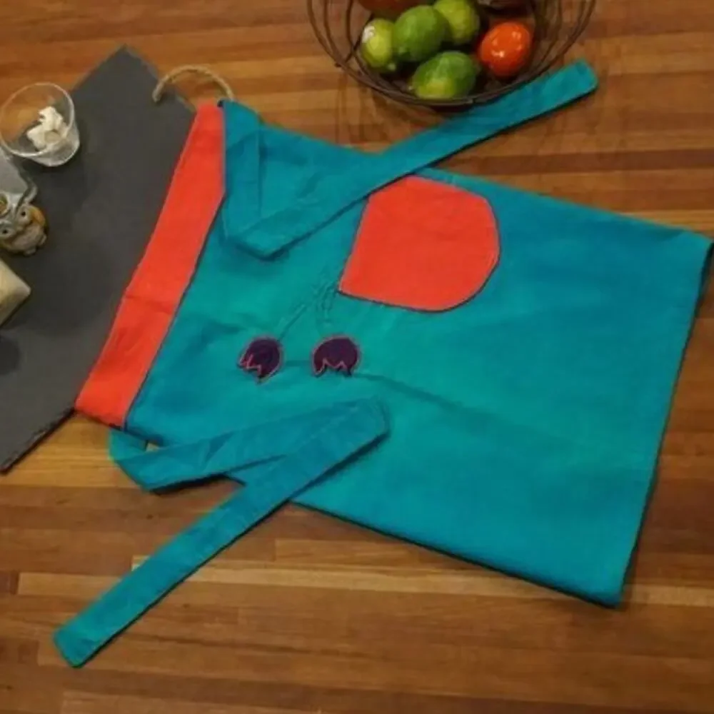 AWD Woman's Tulips cotton corduroy waist apron with pocket and pot holder